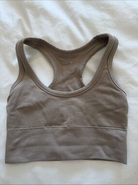 Pro Fit seamless Women’s Ribbed Racerback Top - Taupe
